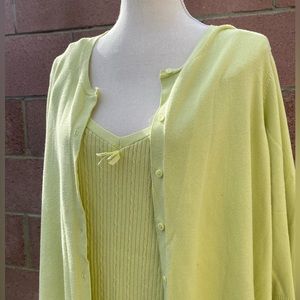 Two piece cardigan and vest